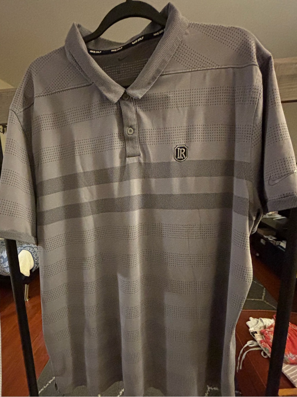 Nike Golf Men's Gray Striped Polo - Long Reef Golf club